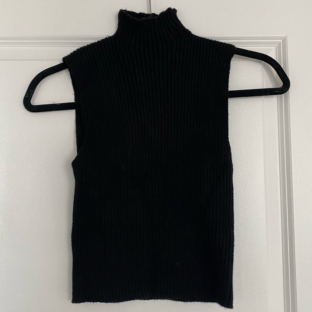 NWT Black Cropped Sweater Turtleneck